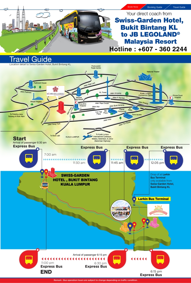 How to travel between Bukit Bintang and Legoland Resort Malaysia ...