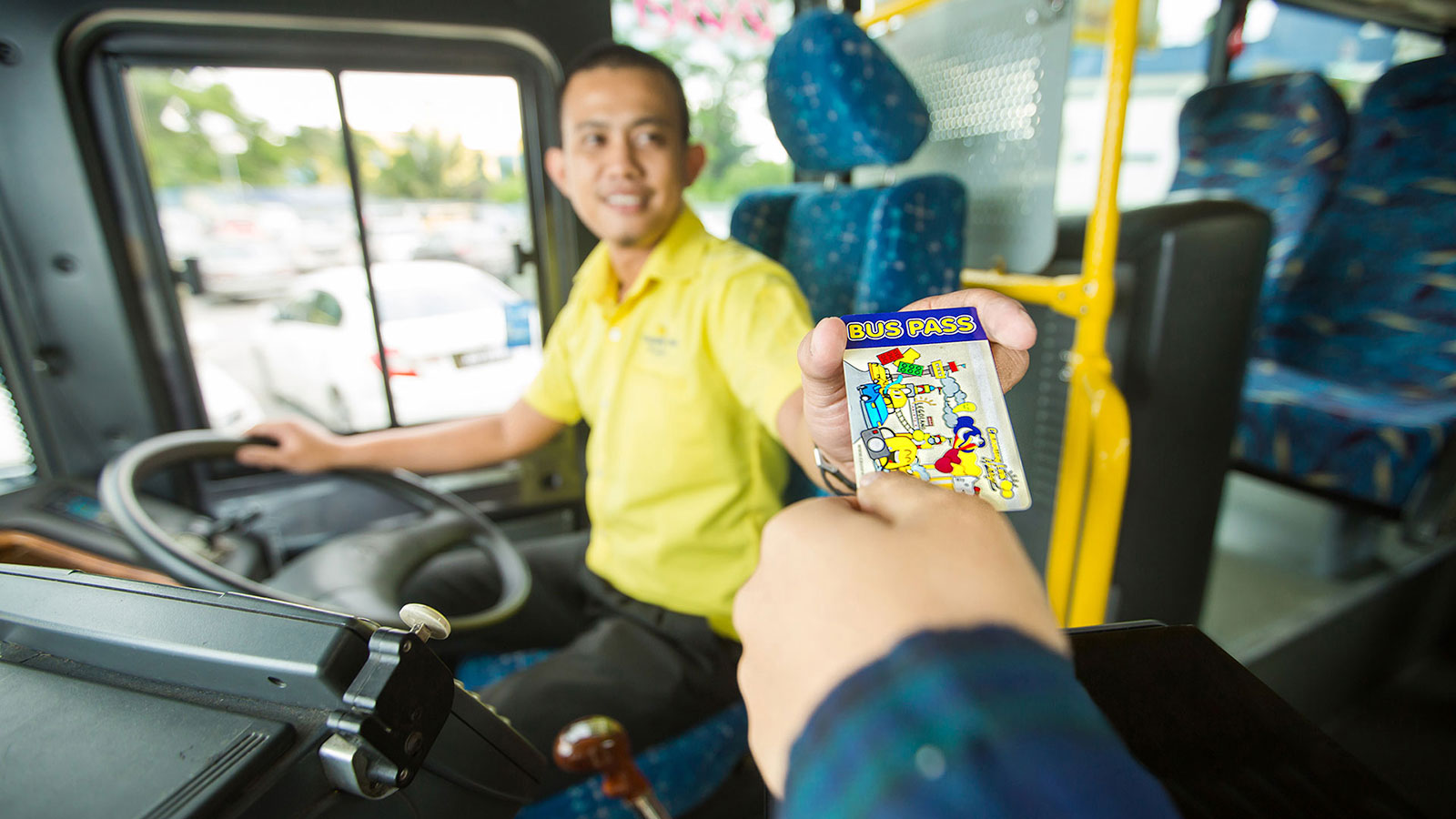 Passenger pass travel bus pass to Causeway Link driver