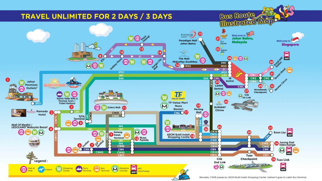 travel bus pass route map