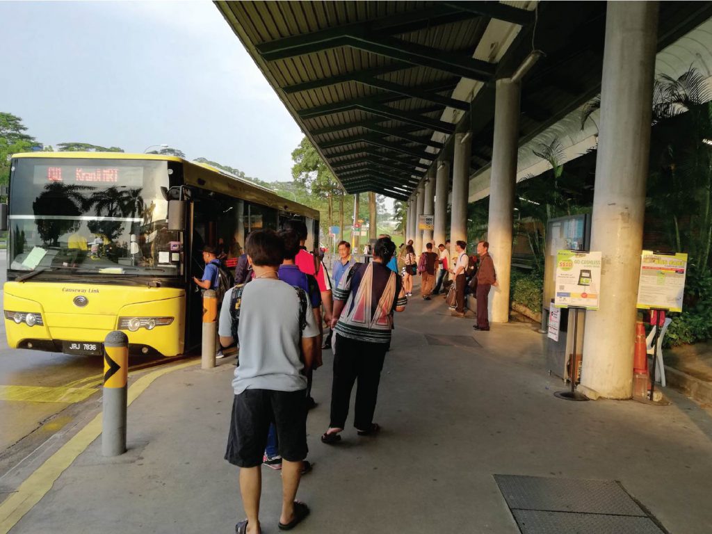 kranji MRT station with Causeway Link bus cw1